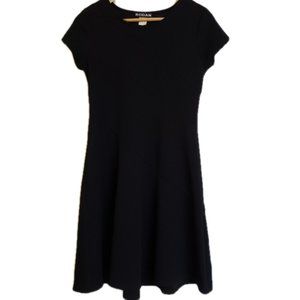 RODAN Black Fit & Flare Stretch Dress S